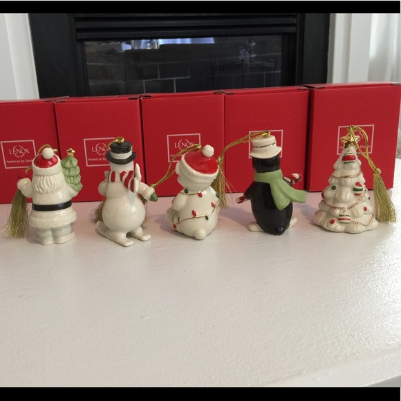 🎉NIB Lenox Christmas Ornaments Set of 5 Porcelain - Picture 5 of 8